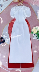 Áo Dài Ren Đối Xứng AD8076 (áo lẻ)