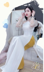 Áo Dài Tay Lưới Hoa Mai AD8075 (áo lẻ)