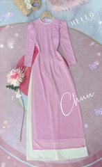 Áo Dài 4T Vải Xước Cổ Viền Ngọc AD8081 (áo lẻ)