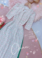 Áo Dài TL Nơ Vuông AD8100 (áo lẻ)