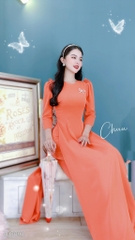 Áo Dài Vai Bèo Cổ Tròn AD8093 (áo lẻ)