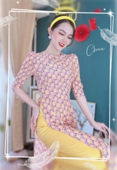 Áo Dài TL Nơ Vuông AD8100 (áo lẻ)