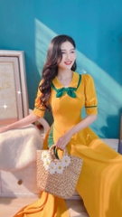 Áo Dài Cổ Đôi AD9144 (áo lẻ)