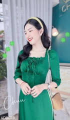 Áo Dài Cổ Vuông Bèo Nhún  AD8078 (áo lẻ)
