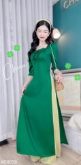Áo Dài Cổ Vuông Bèo Nhún  AD8078 (áo lẻ)