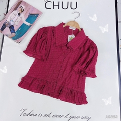 Áo Sơ Mi Xếp Chỉ Chân Bèo A9363