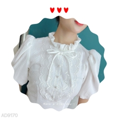 Áo Dài Dứa Cổ Ren Mary AD9170 (áo lẻ)