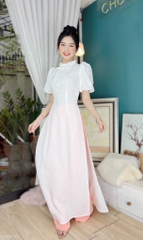 Áo Dài Dứa Cổ Ren Mary AD9170 (áo lẻ)