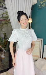 Áo Dài Dứa Cổ Ren Mary AD9170 (áo lẻ)
