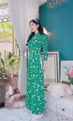 Áo Dài Cổ Tàu Cột Nơ HT AD9173 (áo lẻ)