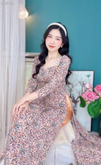 Áo Dài Cổ Pha Ren Vai AD8044 (áo lẻ)