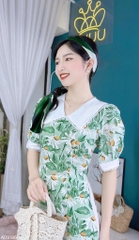 Áo Dài Mango Cổ Xếp Li AD9186 (áo lẻ)