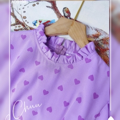 Áo Dài Lụa Nhung Tay Loe AD9198 (áo lẻ)