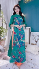 Áo Dài 4T Tay Bồng Nơ AD9151 (áo lẻ)