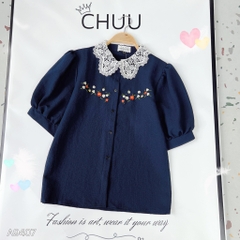 Áo Thêu Cổ Xương Rồng A9407