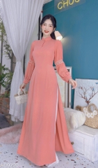 Áo Dài Cổ Tàu Ren Tay Nối AD9220