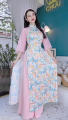Áo Dài Tay Voan Tam Giác AD9218 (áo lẻ)