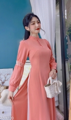 Áo Dài Cổ Tàu Ren Tay Nối AD9220