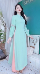 Áo Dài Cổ Tàu Ren Tay Nối AD9220 (áo lẻ)