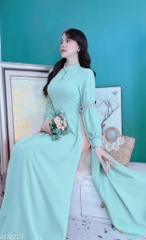 Áo Dài Cổ Tàu Ren Tay Nối AD9220 (áo lẻ)