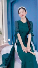 Áo Dài Hoa Mai Bay 3D 4T AD9280 (áo lẻ)