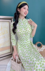 Áo Dài Thạch Anh Truyền Thống Tay Bồng AD9229 (áo lẻ)