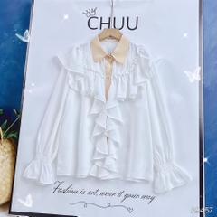 Áo Bèo Sky Cổ Màu A9457