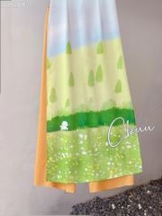 Áo Dài Chân Tranh WaterColor AD9289 (áo lẻ)