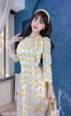 Áo Dài Nơ Thỏ Đắp AD8028 (áo lẻ)