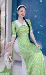 Áo Dài Mango Cổ Xếp Li AD9186 (áo lẻ)
