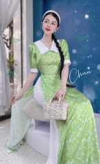 Áo Dài Mango Cổ Xếp Li AD9186 (áo lẻ)