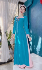 Áo Dài Cổ Lượn Cánh Én AD9260