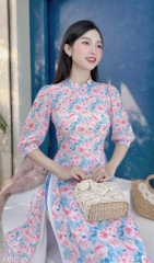 Áo Dài 4T Nơ Pha Lê AD9275 (áo lẻ)