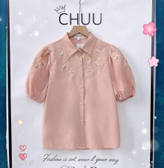 Áo Sơ Mi Thêu Ô Hoa A9505