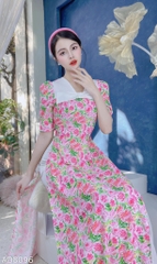 Áo Dài Hoa Nơ Xốp AD8096 (áo lẻ)