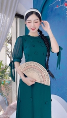 Áo Dài Hoa Mai Bay 3D 4T AD9280 (áo lẻ)