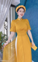 Áo Dài 4T Nhún Eo AD9233 (áo lẻ)