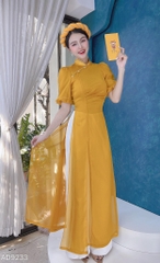 Áo Dài 4T Nhún Eo AD9233 (áo lẻ)