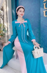 Áo Dài Cổ Lượn Cánh Én AD9260 (áo lẻ)