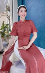 Áo Dài 4T Nhún Eo AD9233 (áo lẻ)