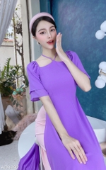 Áo Dài Chip Chip Cổ Yếm 4T AD9292 (áo lẻ)