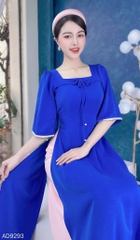 Áo Dài Cổ Vuông Chuồn Chuồn AD9293 (áo lẻ)