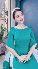 Áo Dài Cổ Thuyền Tay Xéo AD9239 (áo lẻ)