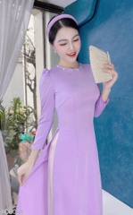 Áo Dài Tay Lửng Cổ Tròn Ngọc AD8022 (áo lẻ)
