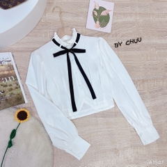 Áo Sơ Mi Đai Cổ Xếp Li A1547