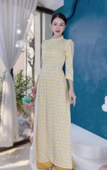 Áo Dài Mango Chấm Bi AD8010 (áo lẻ)