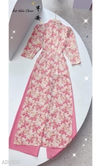 Áo Dài Thạch Anh Truyền Thống Tay Bồng AD9229 (áo lẻ)