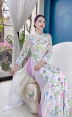 Áo Dài Xếp Eo Thắt Nút 4T AD9294 (áo lẻ)