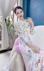 Áo Dài Xếp Eo Thắt Nút 4T AD9294 (áo lẻ)