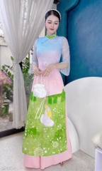 Áo Dài Tay Xẻ Cánh Đồng AD1324 (áo lẻ)